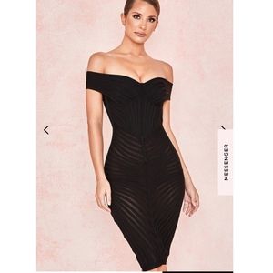 House of CB CAMELLIA BLACK BANDAGE DRESS -
